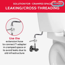 Load image into Gallery viewer, Axiomdeals 16" Hose Length 7/8" Male to 7/8" Female - Toilet Supply Hose Extension - Bidet Extension