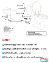 Load image into Gallery viewer, Axiomdeals HOT& COLD MIX/WARM Handheld Toilet Bidet JET SPRAYER Muslim Shower