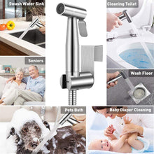 Load image into Gallery viewer, Axiomdeals Toilet Jet Spray Fresh Water Stainless Steel Handheld Bidet Shattaf Silver