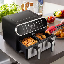 Charger l&#39;image dans la galerie, Ultima Cosa Digital Dual Zone Air Fryer - 8L/8.5QT - Black Stainless Steel
