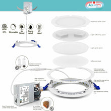 Charger l&#39;image dans la galerie, Axiomdeals 4&quot; Slim Recessed LED Potlights 5CCT Pot Lights Ceiling Downlight
