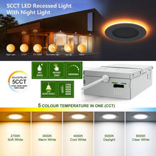 Load image into Gallery viewer, Axiomdeals 4&quot; 4 inch 5CCT Slim Recessed LED Pot Lights + NIGHT LIGHT
