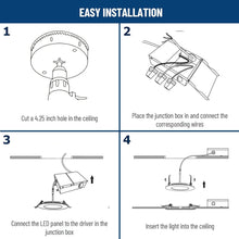 Charger l&#39;image dans la galerie, Axiomdeals 4&quot; Slim Recessed LED Potlights 5CCT Pot Lights Ceiling Downlight
