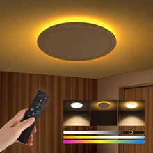 Charger l&#39;image dans la galerie, Axiomdeals 12&quot; LED 5CCT Ceiling Light Flush Mount  with Colorful Night Light,22W+8W Dimmable
