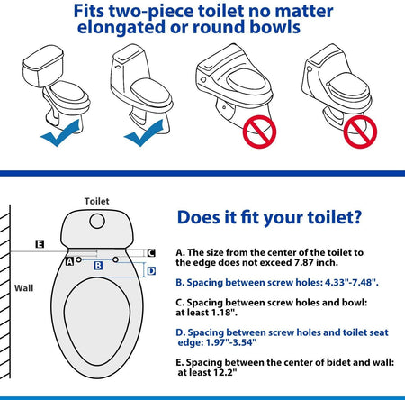 Axiomdeals AT3 Toilet Bidet Attachment Fresh Water Jet Spray with Dual Retract Nozzles and 2 Modes