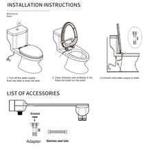 Load image into Gallery viewer, Axiomdeals Toilet Bidet Attachment AT7 Fresh Water Jet Spray - 2 Retract Nozzles 3 Modes (Rear- Feminine - Self Clean)
