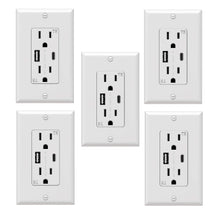 Load image into Gallery viewer, Axiomdeals (Type A USB + Type C) Wall Charger Duplex Electrical Receptacle Outlets
