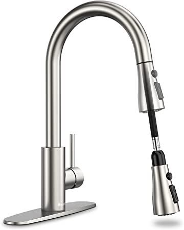 Axiomdeals Premium High Arc Kitchen Faucet | Single Handle 360 Degree Kitchen Sink Faucet | (Silver)