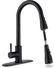 Load image into Gallery viewer, Axiomdeals Premium High Arc Kitchen Faucet | Single Handle 360 Degree Kitchen Sink Faucet | (Black)
