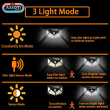 Charger l&#39;image dans la galerie, Axiomdeals 100 LEDs Motion Sensing Solar-Powered LED Outdoor Lights (Bright White)
