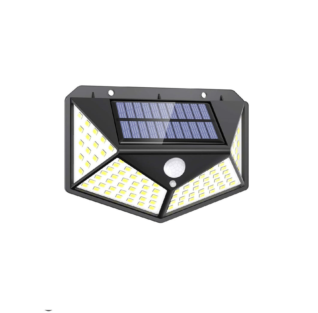 Axiomdeals 100 LEDs Motion Sensing Solar-Powered LED Outdoor Lights (Bright White)