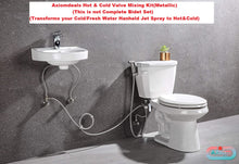 Load image into Gallery viewer, Axiomdeals Hot &amp; Cold Valve Mixing Kit (Metallic) for Handheld Jet Spray/ Toilet Bidet/ Muslim Shattaf
