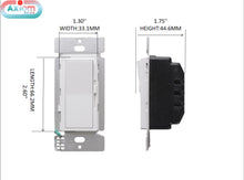 Charger l&#39;image dans la galerie, (Pack OF 2) Axiomdeals LED Triac Dimmer Light Switch (Single-Pole or 3- Way)
