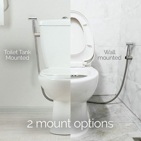 Axiomdeals Toilet Jet Spray Fresh Water Stainless Steel Handheld Bidet Shattaf Silver